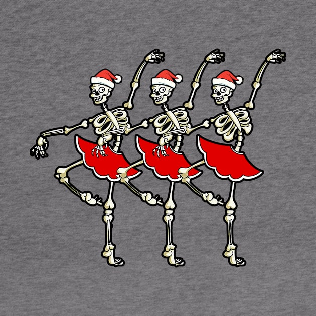 Skeleton Ballerinas Funny Christmas Gift by BusyMonkeyDesign